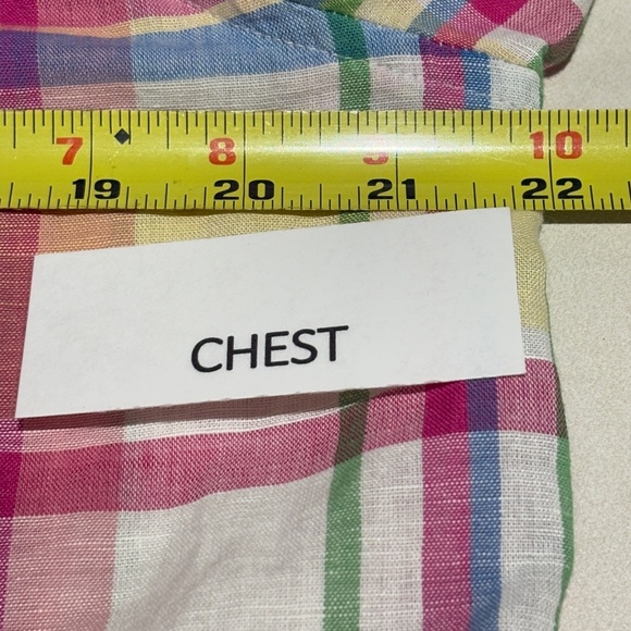 Talbots Women Irish Linen Long Sleeve Button Up Shirt Sz L Breathable Beach Prep - Picture 7 of 9